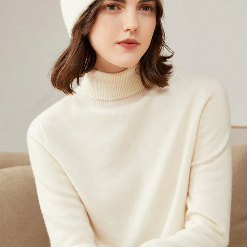 Classic Cashmere Turtleneck Sweater For Women CP004