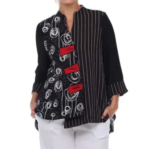 Moonlight Black Swirls Stripes Jacket