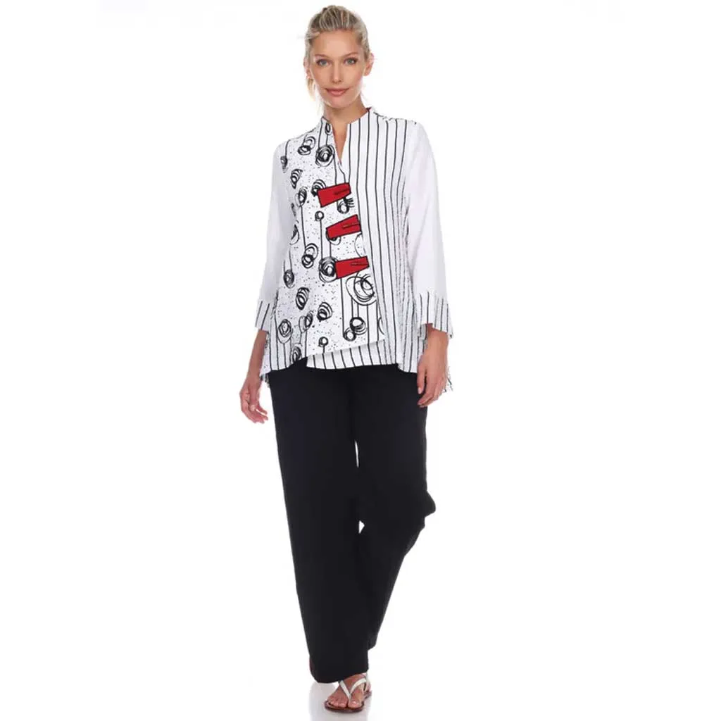 Moonlight White Swirls Stripes Jacket